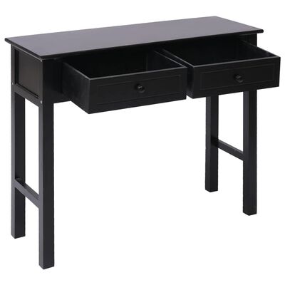 vidaXL Konzolový stolek černý 90 x 30 x 77 cm dřevo