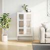 vidaXL Skříň highboard bílá 68x39x123 cm ocel