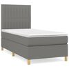 vidaXL Box spring postel s matrac&iacute; tmavě &scaron;ed&aacute; 80 x 200 cm textil