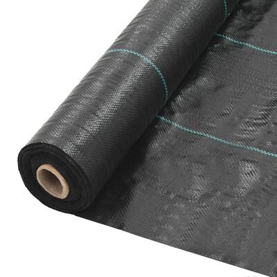 vidaXL Mulčovací textilie proti plevelu a kořenům černá 1 x 25 m PP