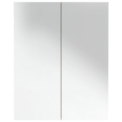 vidaXL Koupelnová skříňka se zrcadlem 60x15x75 cm MDF bílá a dub