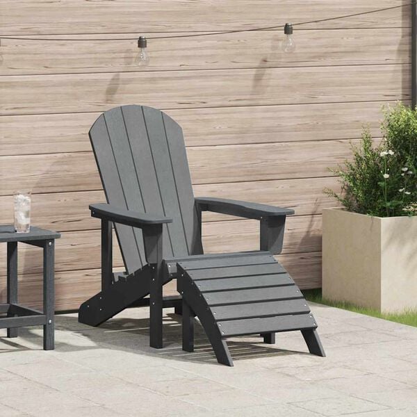 vidaXL Adirondack židle Světle &scaron;ed&aacute; 82 x 74 x 92 cm HDPE