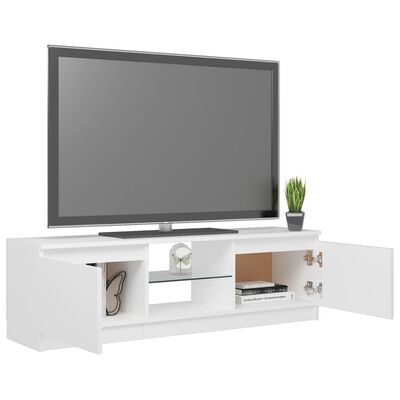 vidaXL TV skříňka s LED osvětlením bílá 120 x 30 x 35,5 cm