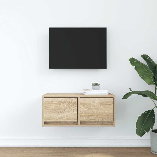 vidaXL TV skř&iacute;ňka dub sonoma 60x31x25,5 cm kompozitn&iacute; dřevo