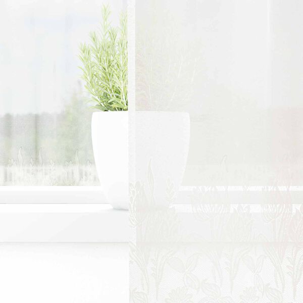 vidaXL Čipkov&yacute; Z&aacute;věs se z&aacute;clonami B&iacute;l&aacute; 280 x 150 cm Polyester