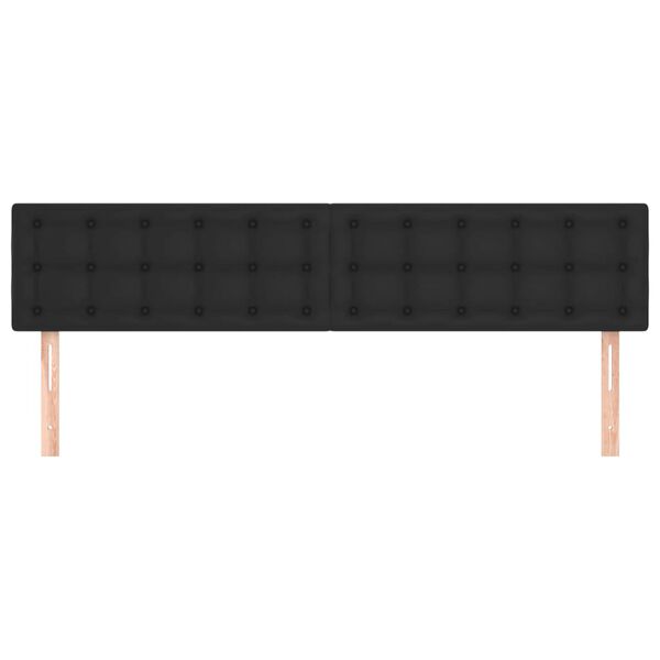 vidaXL Čela postele čern&aacute; 160x5x78/88 cm uměl&aacute; kůže