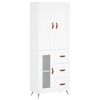 vidaXL Skř&iacute;ň highboard b&iacute;l&aacute; 69,5 x 34 x 180 cm kompozitn&iacute; dřevo