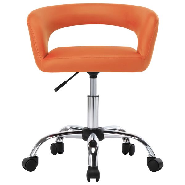 vidaXL J&iacute;deln&iacute; židle 4 ks oranžov&eacute; uměl&aacute; kůže