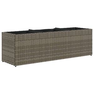 vidaXL Zahradn&iacute; truhl&iacute;k s kolečky a 3 květin&aacute;či čern&yacute; 105 x 30 x 32 cm