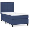 vidaXL Box spring postel s matrac&iacute; modr&aacute; 90x200 cm textil