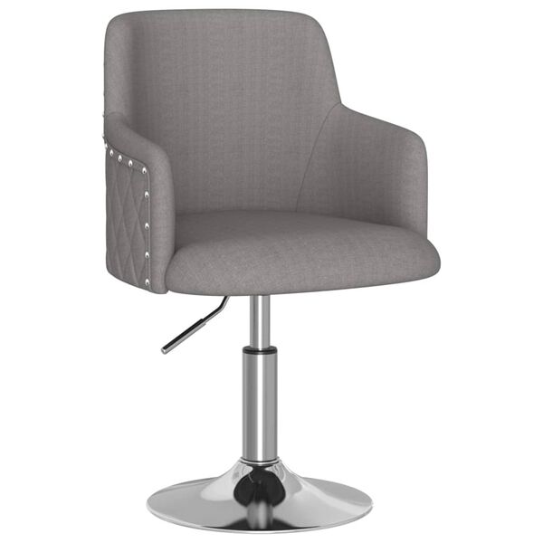 vidaXL J&iacute;deln&iacute; židle tmavě &scaron;ed&aacute; textil