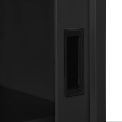 vidaXL Skříň s posuvnými dveřmi s květináčem antracitová ocel