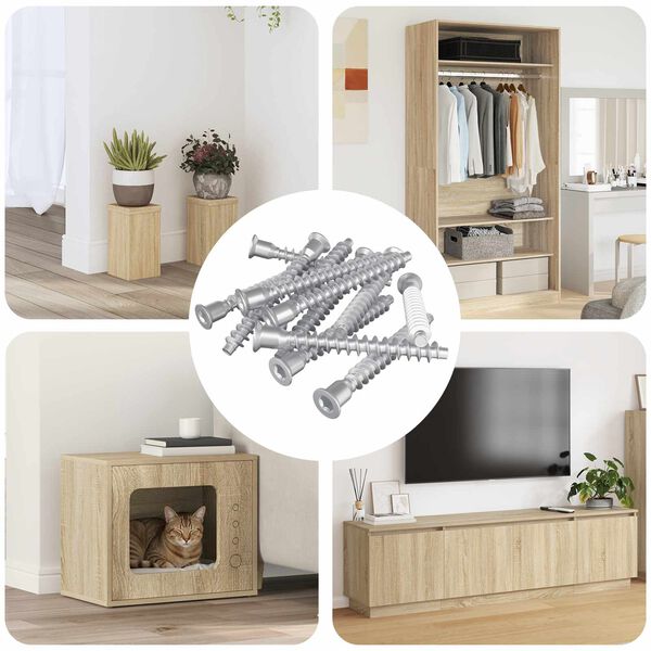 vidaXL Confirmat &scaron;rouby 2100 pcs Stř&iacute;brn&aacute; Kov