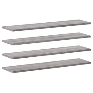 vidaXL N&aacute;stěnn&eacute; police 4 ks &scaron;ed&eacute; sonoma 80x20x1,5 cm kompozitn&iacute; dřevo