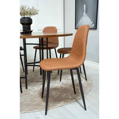 Venture Home Jídelní židle 2 ks Polar kožený vzhled hnědé a černé