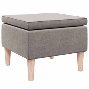 vidaXL Stolička s dřevěn&yacute;mi nohami taupe textil