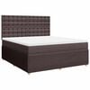 vidaXL Box spring postel s matrac&iacute; tmavě hněd&aacute; 180x200 cm textil