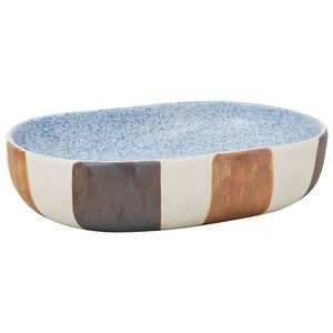 vidaXL Umyvadlo na desku v&iacute;cebarevn&eacute; ov&aacute;ln&eacute; 59 x 40 x 14 cm keramika