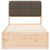 vidaXL Rám postele s čalouněným čelem s čelo Taupe 100 x 200 cm