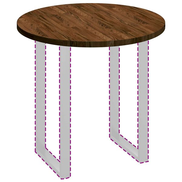 vidaXL Deska stolu Světle hnědá Ø 80 x 2.5 cm Pevné dubové dřevo