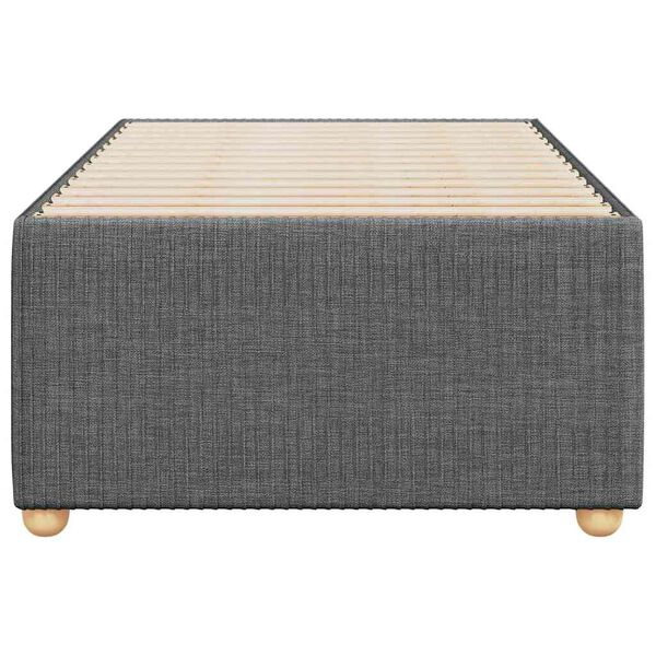 vidaXL Rám postele bez matrace tmavě šedý 90 x 200 cm textil