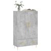 vidaXL Skř&iacute;ň highboard betonově &scaron;ed&aacute; 69,5x31x115 cm kompozitn&iacute; dřevo