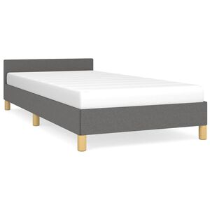 vidaXL R&aacute;m postele bez matrace tmavě &scaron;ed&aacute; 80 x 200 cm textil