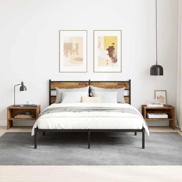 vidaXL Nočn&iacute; skř&iacute;ňka 2 pcs Star&eacute; dřevo 40 x 40 x 30 cm