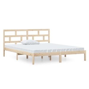 vidaXL R&aacute;m postele 120 x 190 cm Small Double masivn&iacute; dřevo