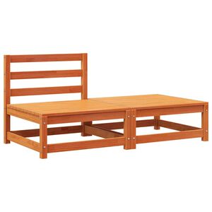 vidaXL Zahradn&iacute; pohovka bez područek a podnožka voskově hněd&aacute; borovice