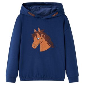 Dětsk&aacute; mikina s kapuc&iacute; n&aacute;mořnicky modr&aacute; 92