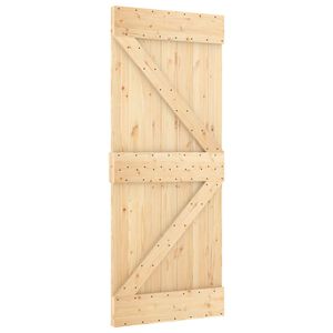 vidaXL Posuvn&eacute; dveře NARVIK Přirozen&aacute; a čern&aacute; 70 x 210 cm (213,5 cm)