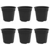 vidaXL Kulat&yacute; květin&aacute;č 6 ks Čern&aacute; &Oslash; 19 x 16 cm Plast