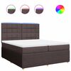 vidaXL Box spring postel s matrac&iacute; tmavě hněd&aacute; 200x200 cm textil