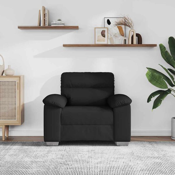 vidaXL Rozkl&aacute;dac&iacute; křeslo čern&eacute; 100x81x84 cm uměl&aacute; kůže