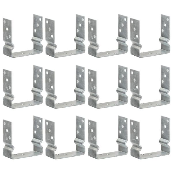 vidaXL Plotov&eacute; kotvy 12 ks stř&iacute;brn&eacute; 14x6x15 cm pozinkovan&aacute; ocel