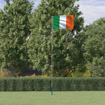 vidaXL Vlajka Irska a stožár 5,55 m hliník