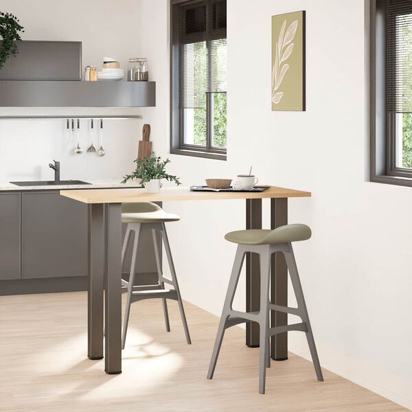 vidaXL Nohy barov&eacute;ho stolu 4 ks př&iacute;rodn&iacute; ocel 90-92 cm ocel