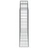 vidaXL Klenuté gabionové koše 18ks 200x30x120/140cm pozinkované železo