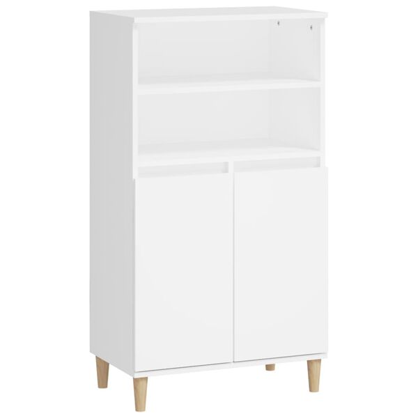 vidaXL Skř&iacute;ň highboard b&iacute;l&aacute; 60 x 36 x 110 cm kompozitn&iacute; dřevo