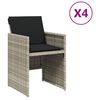 vidaXL Zahradn&iacute; křesla s podu&scaron;kami 4 ks světle &scaron;ed&aacute; polyratan