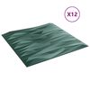 vidaXL Nástěnné panely 12 ks zelené 50 x 50 cm XPS 3 m² kámen