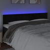 vidaXL Čelo postele s LED čern&eacute; 180x5x78/88 cm samet