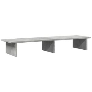 vidaXL Stojan na monitor betonově &scaron;ed&yacute; 100x27x15 cm kompozitn&iacute; dřevo