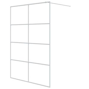 vidaXL Sprchov&aacute; z&aacute;stěna walk-in b&iacute;l&aacute; 140 x 195 cm čir&eacute; ESG sklo