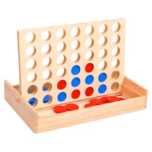 vidaXL Hra 4 v řadě 24 x 15 x 4 cm masivn&iacute; dřevo