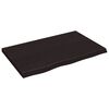 vidaXL Koupelnov&aacute; deska tmavě hněd&aacute; 80x50x(2-4) cm o&scaron;etřen&yacute; masiv