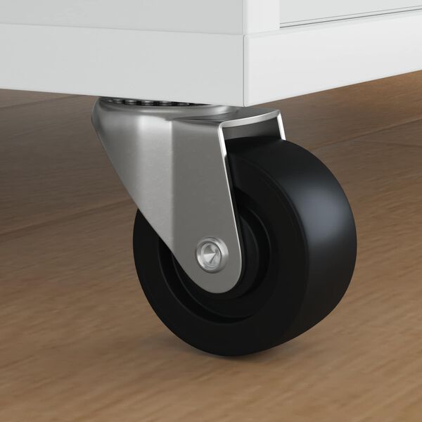 vidaXL Ot&aacute;čec&iacute; kolečko 12 pcs Stř&iacute;brn&aacute; 60 x 60 x 50 mm Železo a nylon