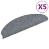 vidaXL Schodov&eacute; rohože samolepic&iacute; 5 ks 65 x 21 x 4 cm světle &scaron;ed&eacute;, půlkulat&eacute;, velk&eacute;