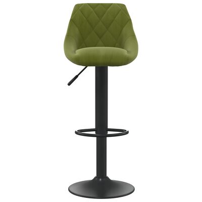 vidaXL Barové židle 2 ks světle zelené samet